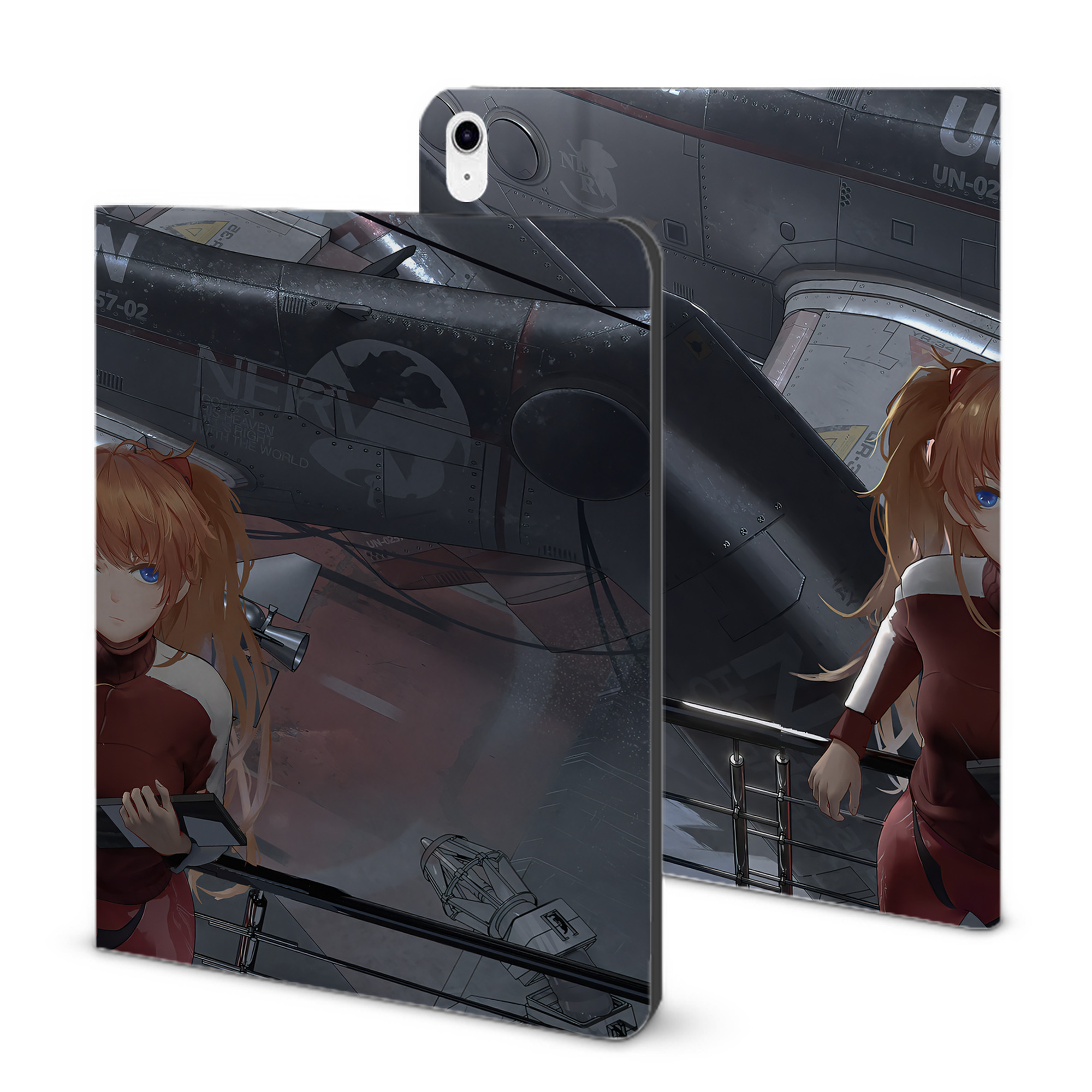 （画像用） EVA 新世紀エヴァンゲリオン IPad ケース ブック型 PUレザー TPU 耐衝撃 軽量 薄型 ペン収納なし 全面保護 IPad 各モデル対応